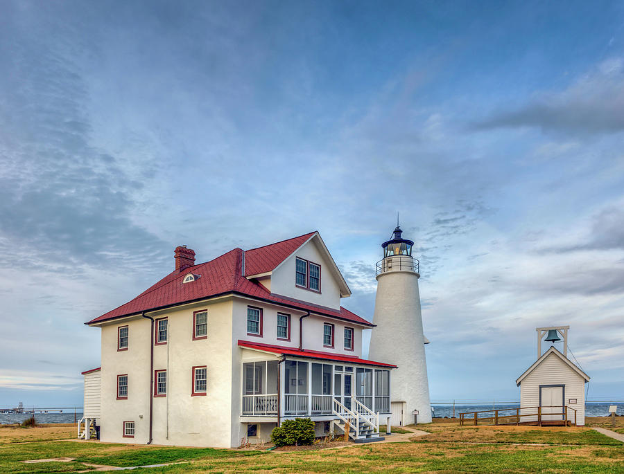 Cove Point Lighthouse on the Chesapeake Bay Photograph by Patrick Wolf