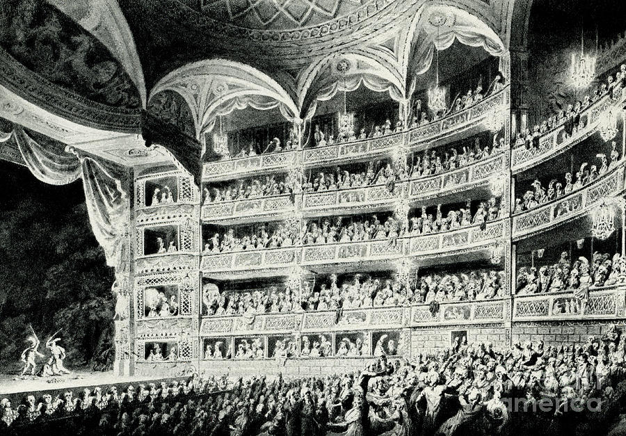 Covent Garden Theatre, 1795 Drawing by Edward Dayes - Fine Art America