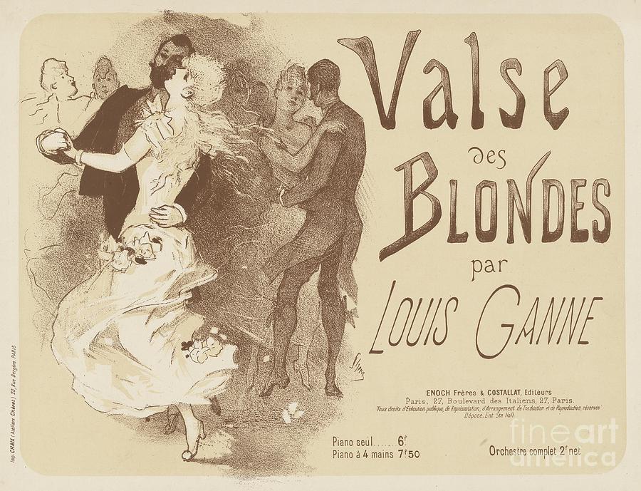 Cover for sheet music Valse des blondes Painting by Celestial Images