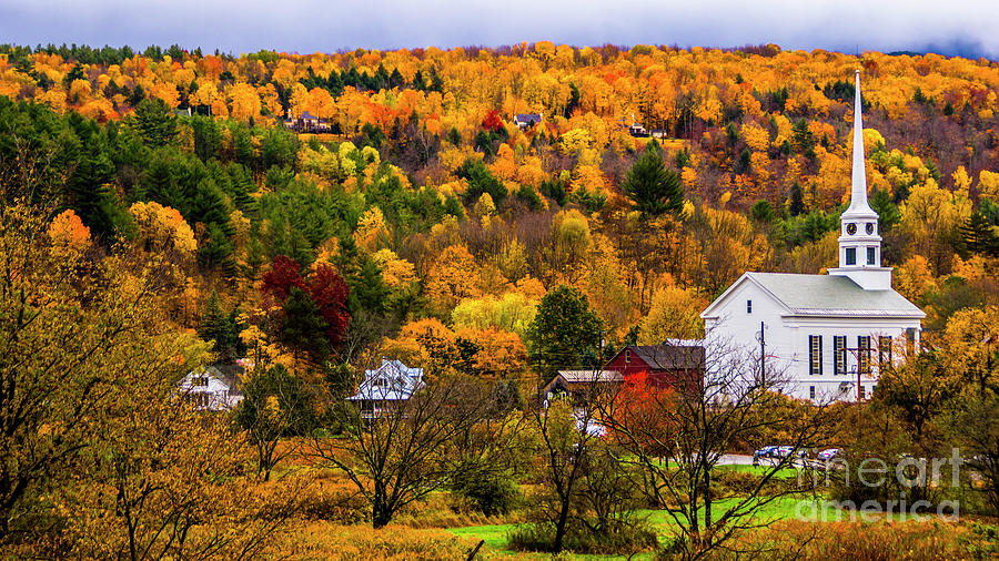 Autum in Stowe Vermont Photograph by New England Photography