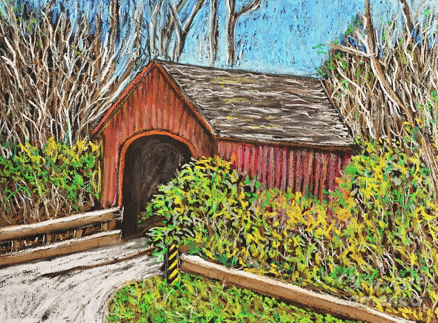 Covered Bridge Painting by Reb Frost