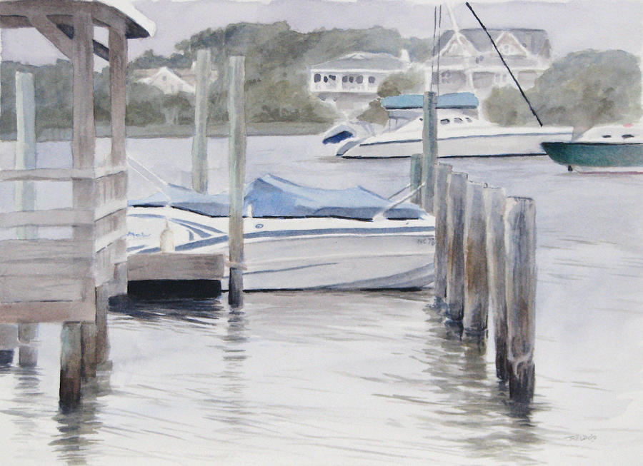 Winter Painting - Covered Boat by Christopher Reid