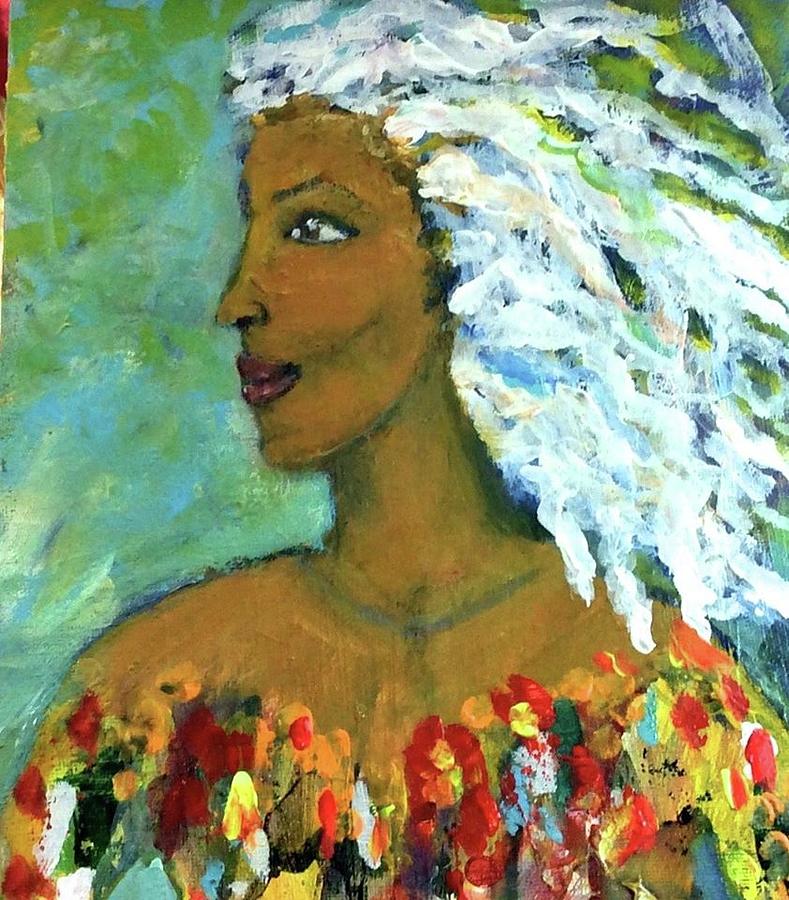African American Female Painting - Covered by Brenda K Robinson