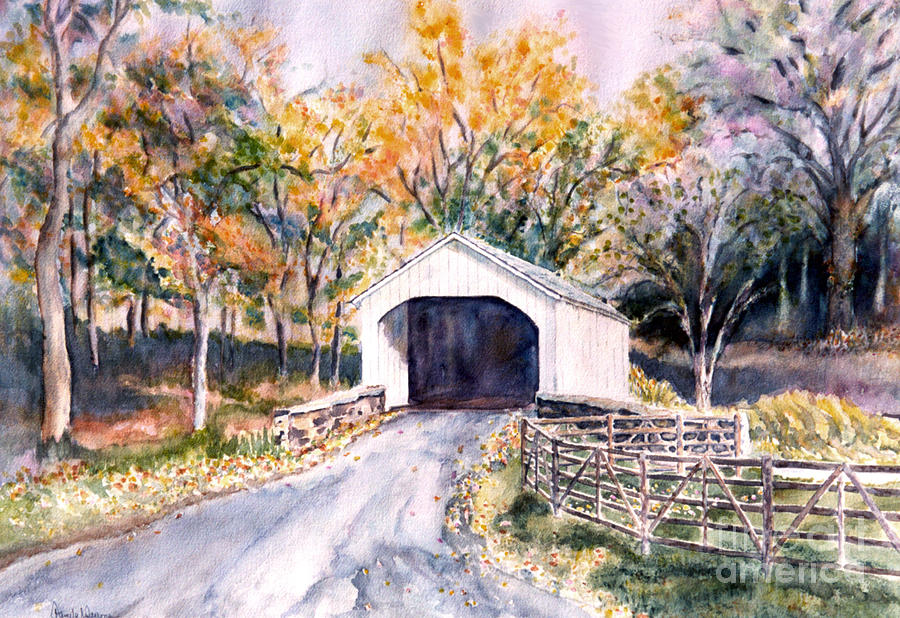 Covered Bridge Bucks County, Pennsylvania Painting by Pamela Parsons ...