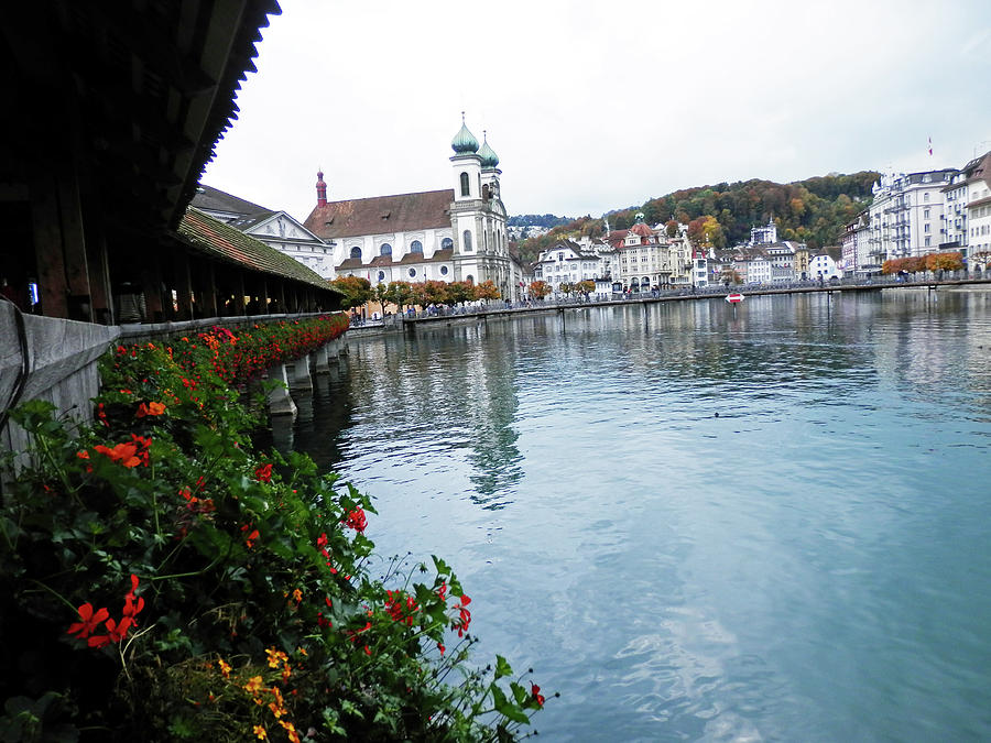 Covered Bridge in Lucerne Photograph by Pema Hou
