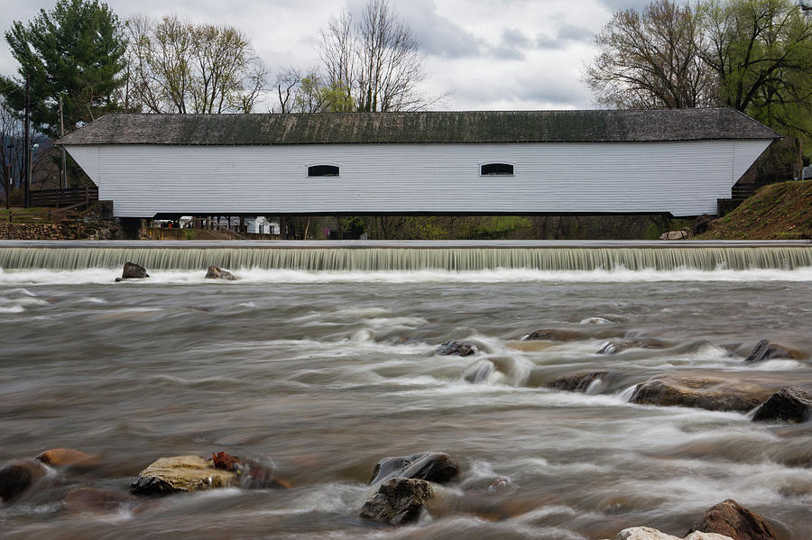 Covered Bridge in March Photograph by Jeff Severson