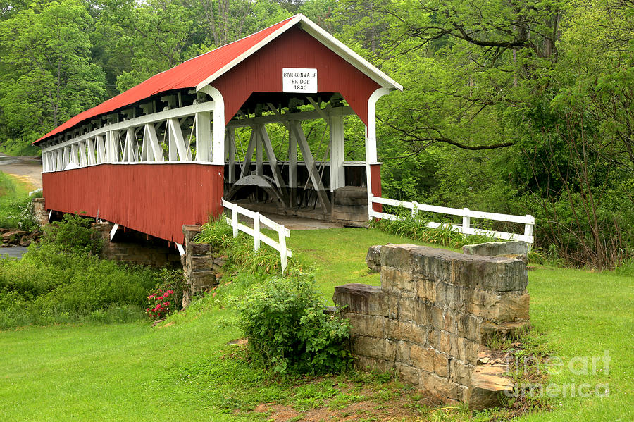 Covered Bridge In Middlecreek Township Photograph by Adam Jewell
