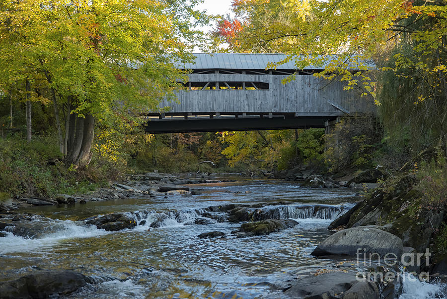 Covered Bridge over Browns River Photograph by Bob Phillips