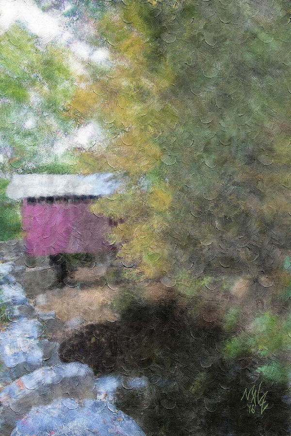 Roddy Road Covered Bridge Painting by Mal-Z