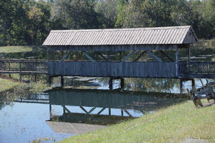 Covered Bridge Painting Photograph