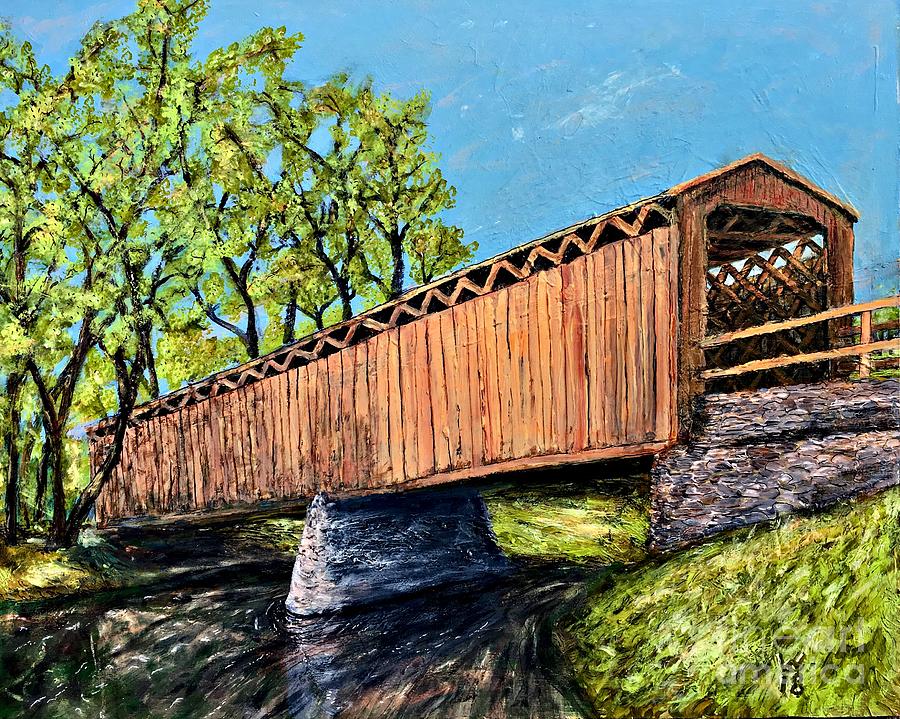 Covered Bridge Painting by Richard Wandell