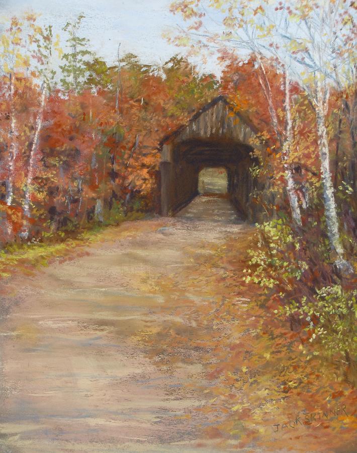 Covered Bridge  Southern NH Painting by Jack Skinner