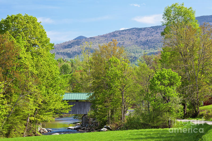 Spring Photograph - Covered Bridge Spring Scenic by Alan L Graham