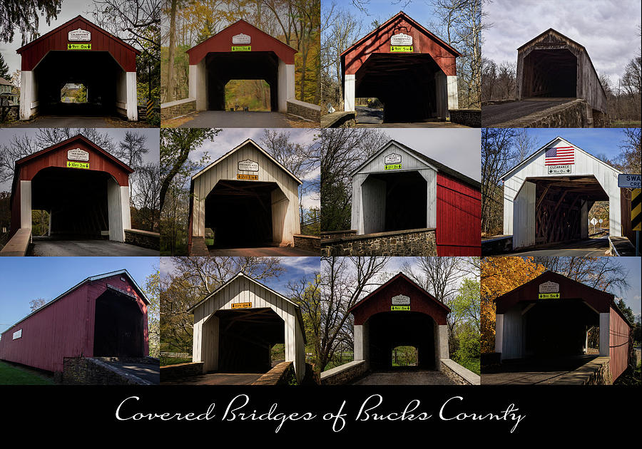 Covered Bridges of Bucks County Photograph by Louise Reeves