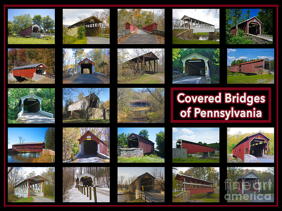 Covered Bridge Photograph - Covered Bridges Of Pennsylvania by Lori Amway