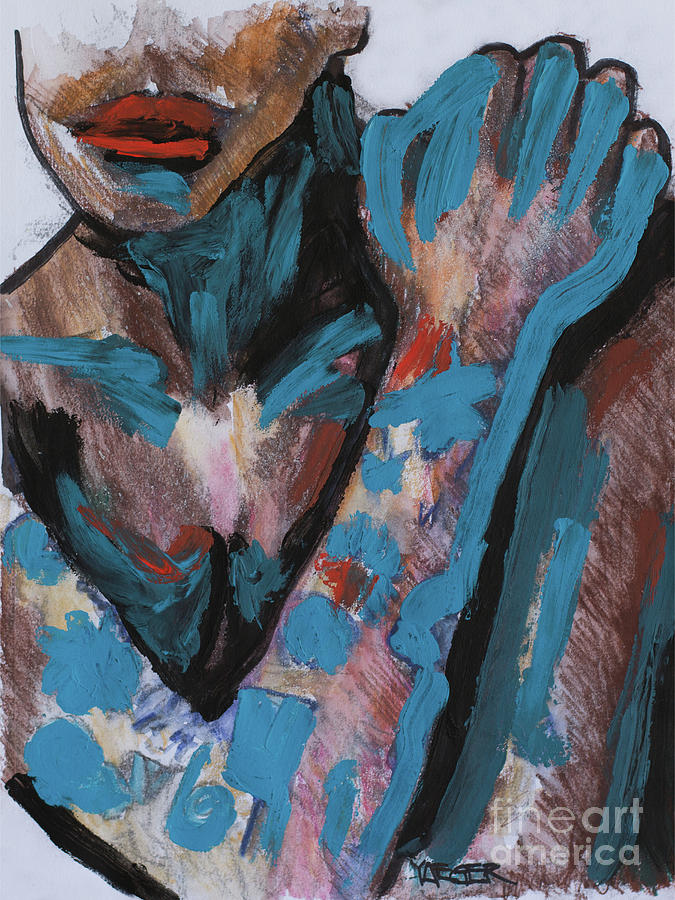 Covered in Blue Painting by Robert Yaeger