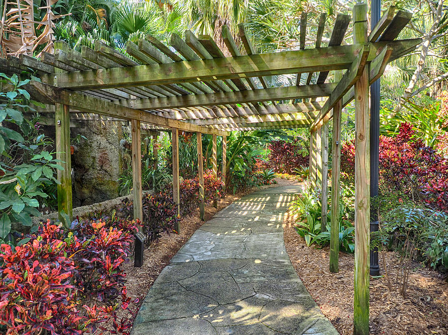 Covered Walkway at Sunken Gardens Photograph by C H Apperson
