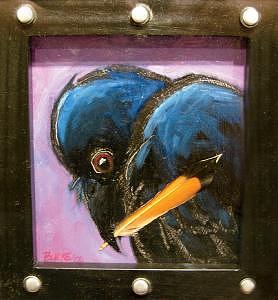 Covetous Crow Painting by Ren Burke Covetous Crow Painting by Ren Burke