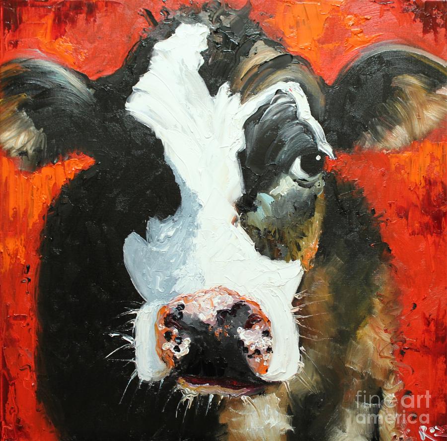 Cow 420 Painting by Rosilyn Young | Fine Art America