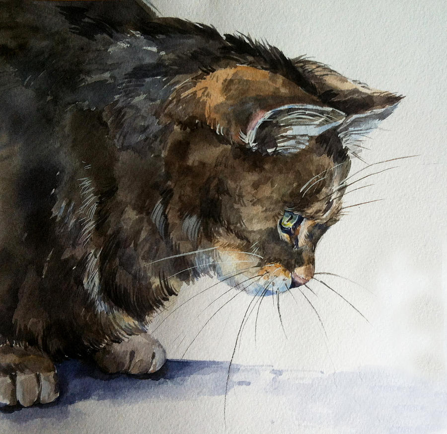 Cat Painting by Ganna Melnychenko - Fine Art America