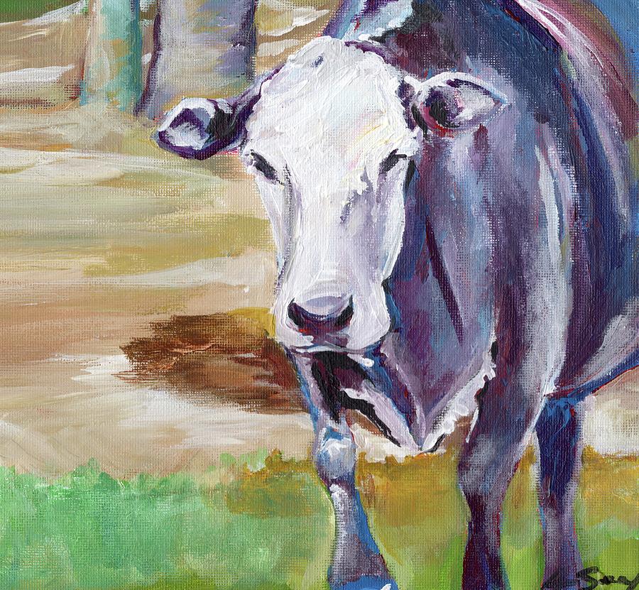Cow Painting by Anne Seay