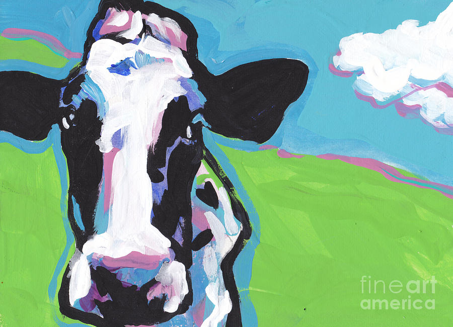 Cow Cow Painting by Lea S