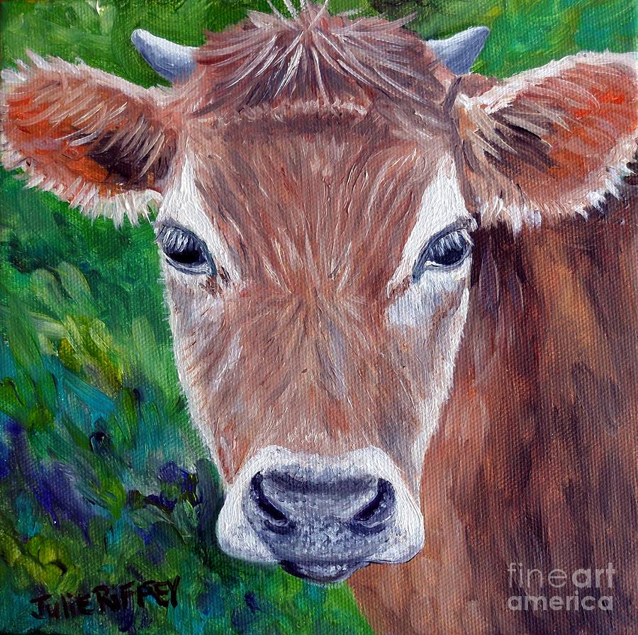 Cow Eyes Painting by Julie Brugh Riffey