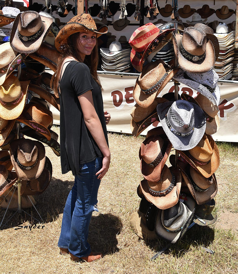 Cow Girl and Cowgirl Hats Photograph by Floyd Snyder