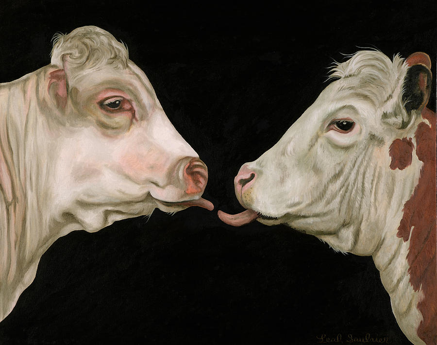 Cow Lick  Painting by Leah Saulnier The Painting Maniac