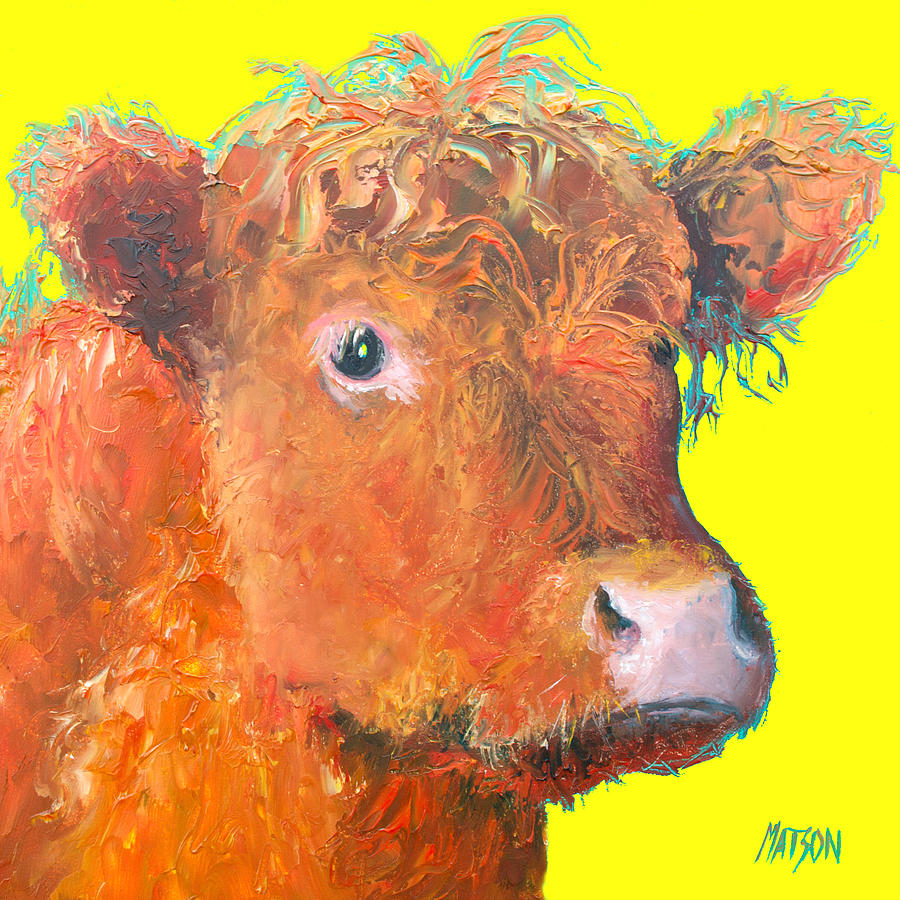 Cow Painting - Highland  Painting by Jan Matson