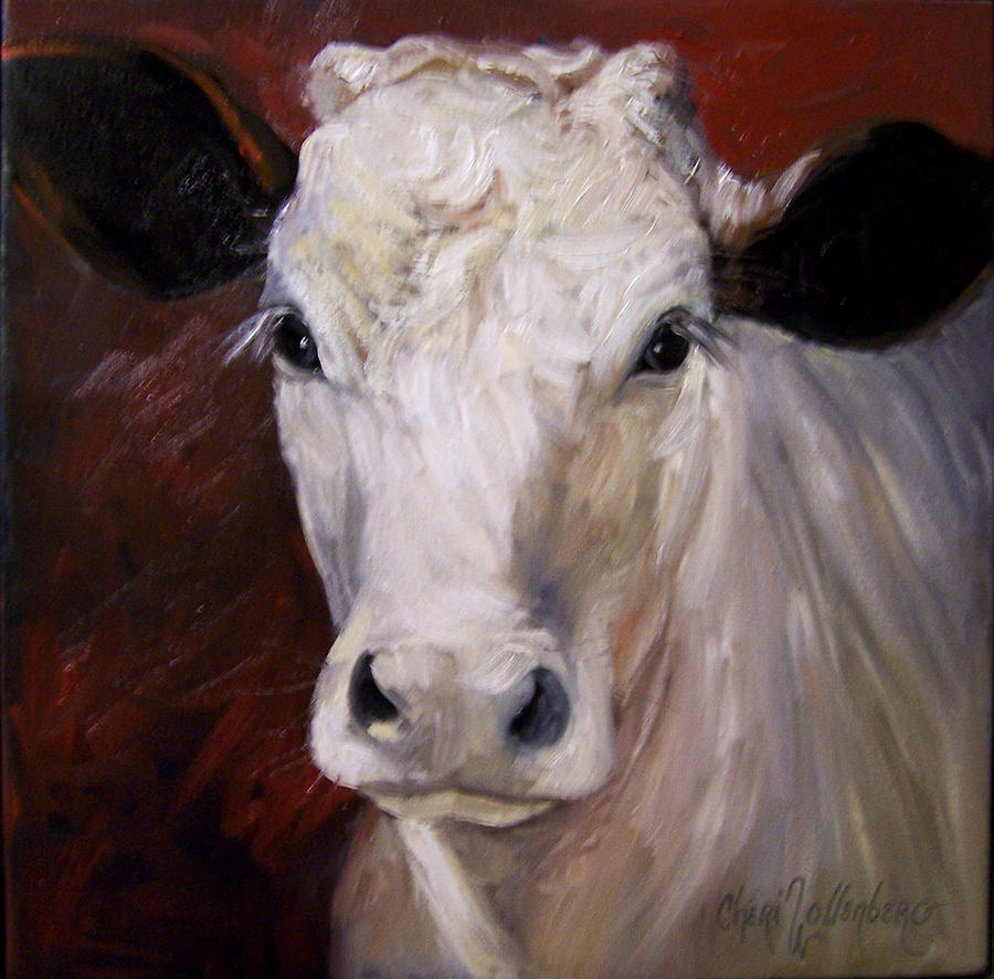 Cow Painting of Charlene Painting by Cheri Wollenberg