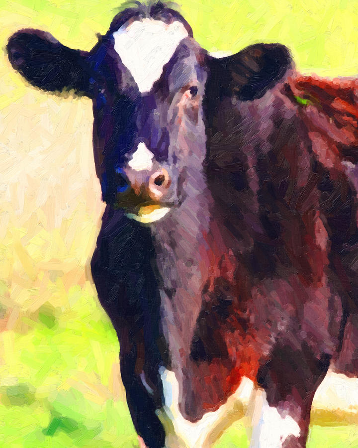 Cow Stare 2 . Photoart Photograph by Wingsdomain Art and Photography