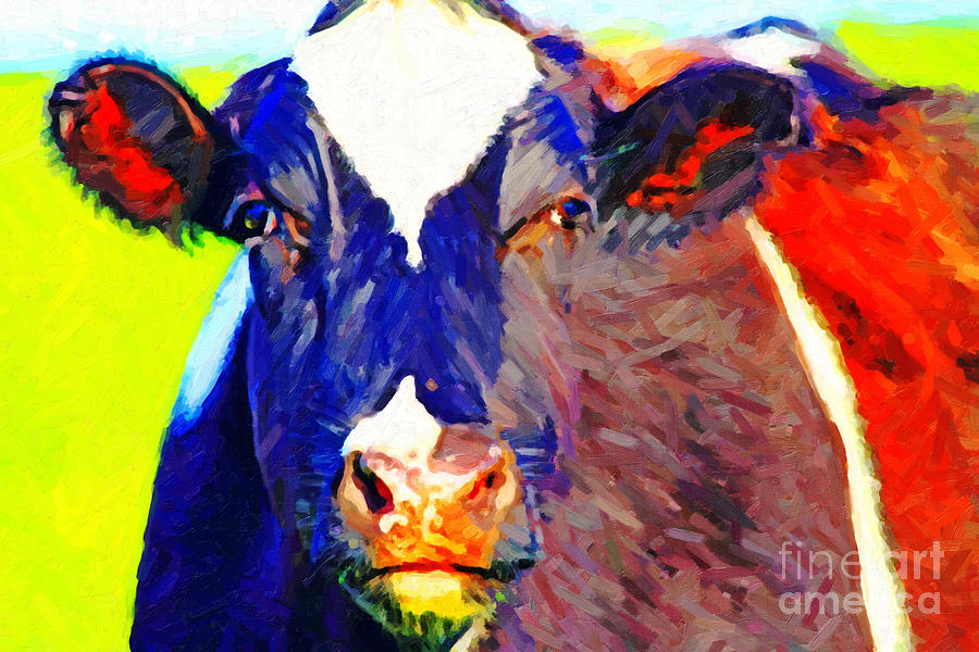 Cow Stare . Photoart Photograph by Wingsdomain Art and Photography