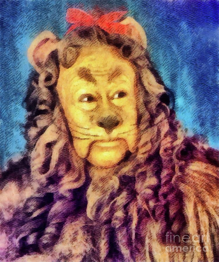 Cowardly Lion From The Wizard Of Oz Painting