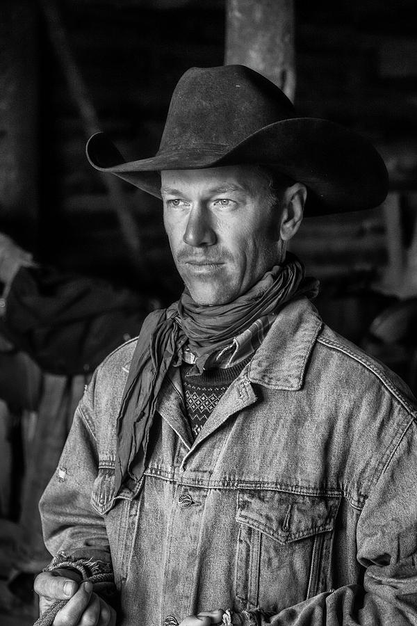 Cowboy 4 in Barn Photograph by Sam Sherman
