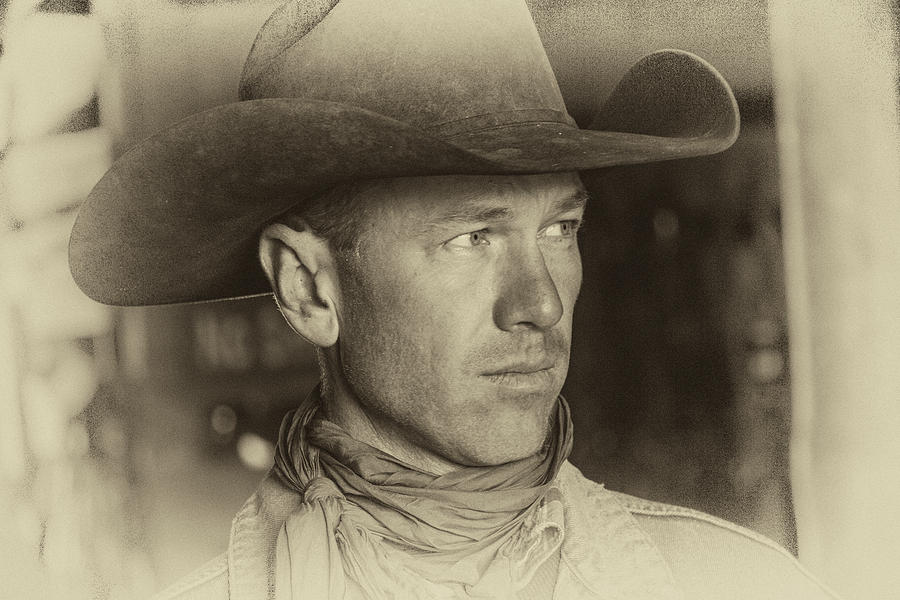 Cowboy 5 in Barn Photograph by Sam Sherman