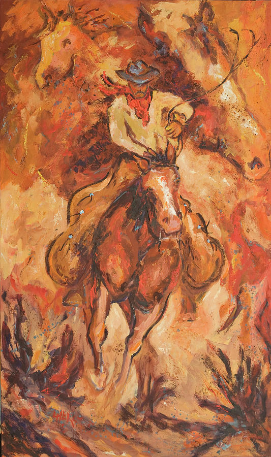 Cowboy Abstract II by LC Herst Cowboy Abstract II by LC Herst