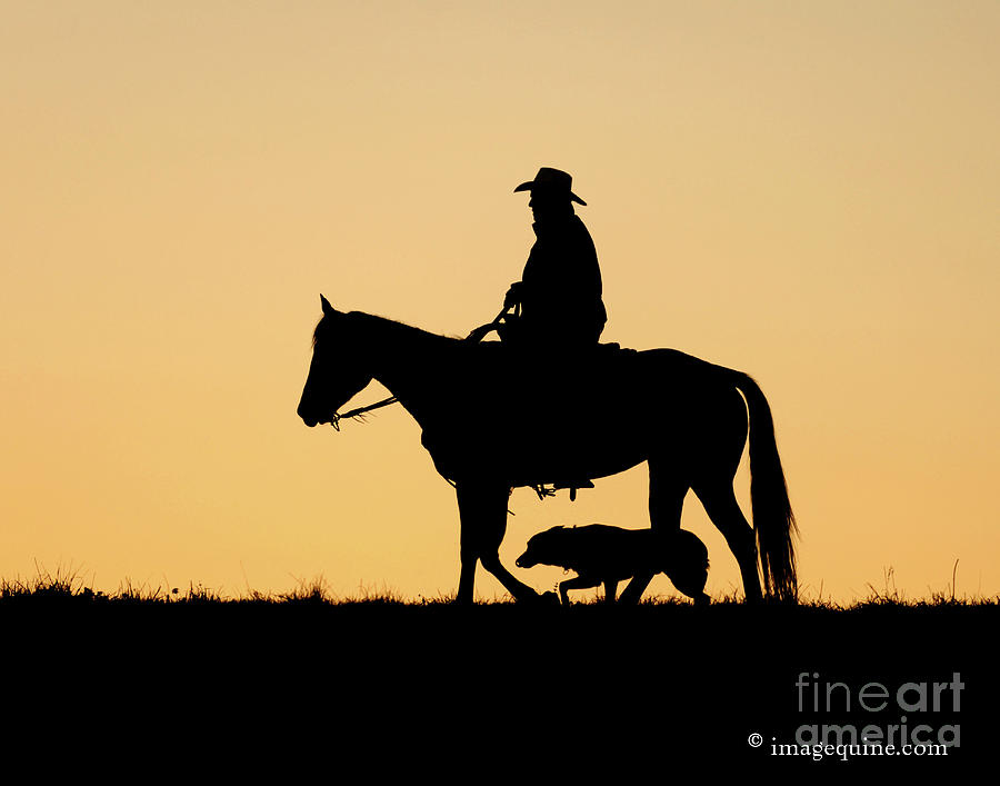 Cowboy and his dog Photograph by Carien Schippers