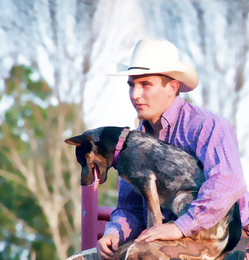Animal Photograph - Cowboy and His Dog by Phyllis Taylor