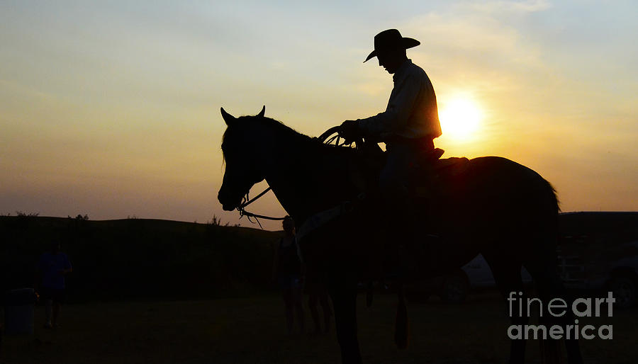 Sunset Photograph - Cowboy Art 12 by Bob Christopher