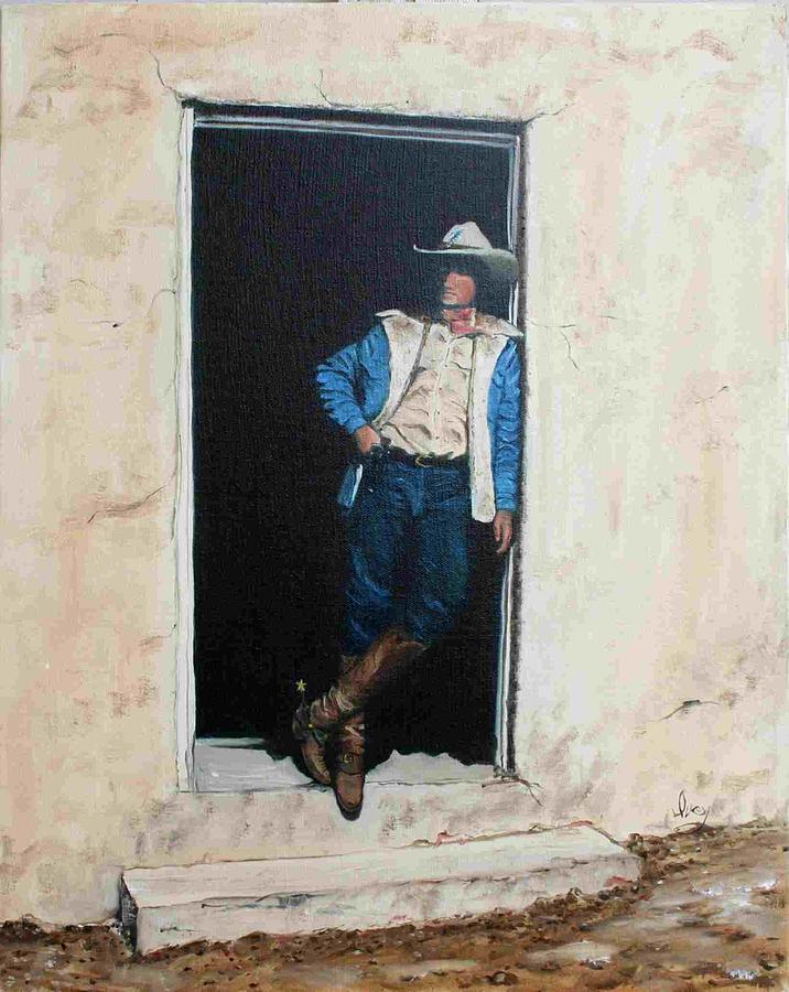 Cowboy Cade Painting by Mike Ivey