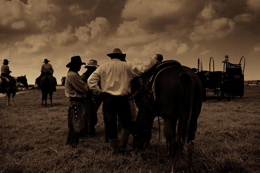 Cowboy Conversation Photograph by Toni Hopper