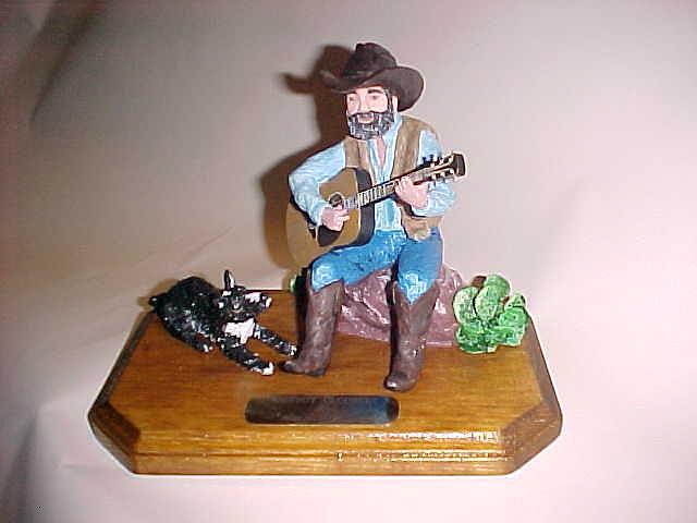 Music Sculpture - Cowboy Crooner by Susan Stuck