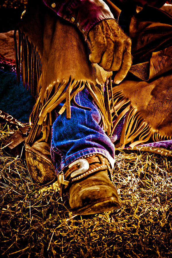 Boot Photograph - Cowboy Gold by Toni Hopper