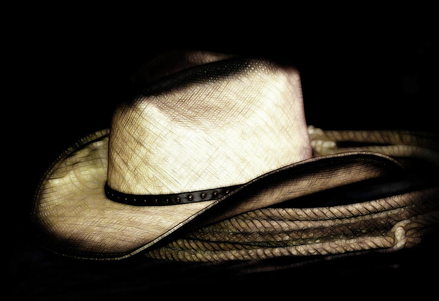 Cowboy Hat And Rope Photograph by Athena Mckinzie