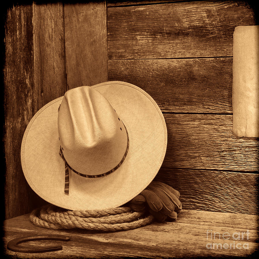 Cowboy Hat in Town Photograph by American West Legend By Olivier Le ...