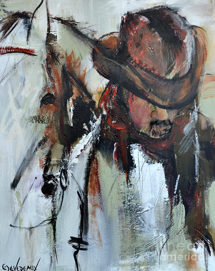 Cowboy II Painting by Cher Devereaux