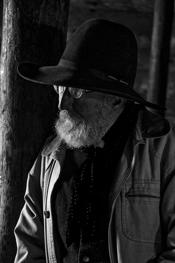 Cowboy in Barn1 Photograph by Sam Sherman