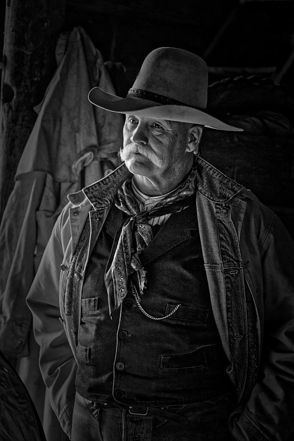 Cowboy in Barn2 Photograph by Sam Sherman