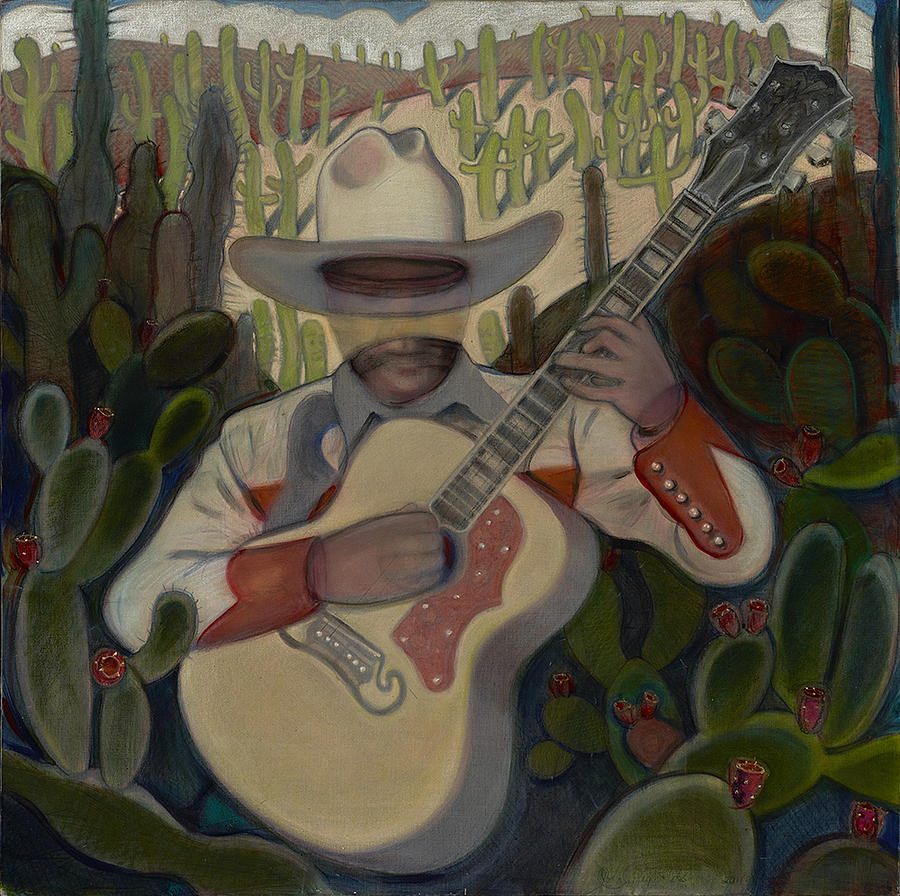 Cowboy in the Cactus Painting by John Reynolds